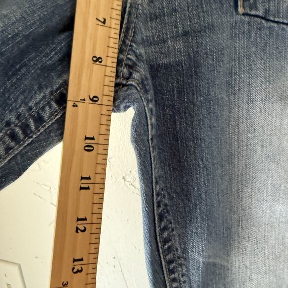 Maurices Y2k Jeans 9/10 Blue Denim Bootcut Mid Rise Distressed Pockets - Picture 6 of 10